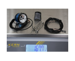 SON Edelux 2 LED Dynamo Scheinwerfer silber-eloxiert