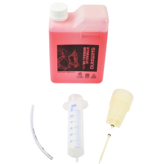 Entlüftungskit für Scheibenbremsen mit Shimano-Trichter + Spritze + Schlauch + Shimano-Öl 1000 ml