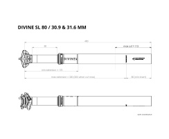 BikeYoke DIVINE SL 80 Vario Sattelstütze 31,6mm Dropper Post