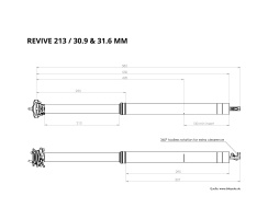 BikeYoke REVIVE 2.0 213 Vario Sattelstütze 31,6mm Dropper Post