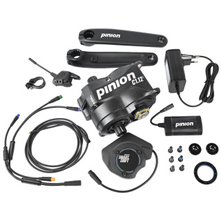 PINION Getriebe C1.12i Smart.Shift - Komplettset P5111 - Trigger TE1 + Akku + Kabel + Kurbel Forge 175mm ohne internes Ladekabel