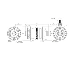 Shutter Precision PD-8X-110 Nabendynamo 15x110mm Boost 32 Loch 6-Loch schwarz