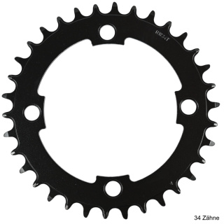 PB Single Speed Kettenblatt narrow wide Stahl 104mm 4-Loch schwarz - Pinion Rohloff E-Bike Bosch Brose 34 Zähne