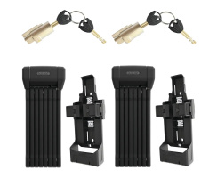 2x ABUS Bordo Big 6200K Faltschloss 120cm SH Halter +...