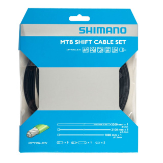 SHIMANO Schaltzugset MTB Optislick Schaltzug & Aussenhülle schwarz