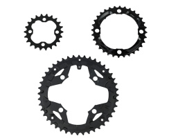 SHIMANO 9-fach Kettenblattset 44-32-22 Zähne ohne Kettenschutz für Deore FC-M590, Alivio FC-T4010 ...